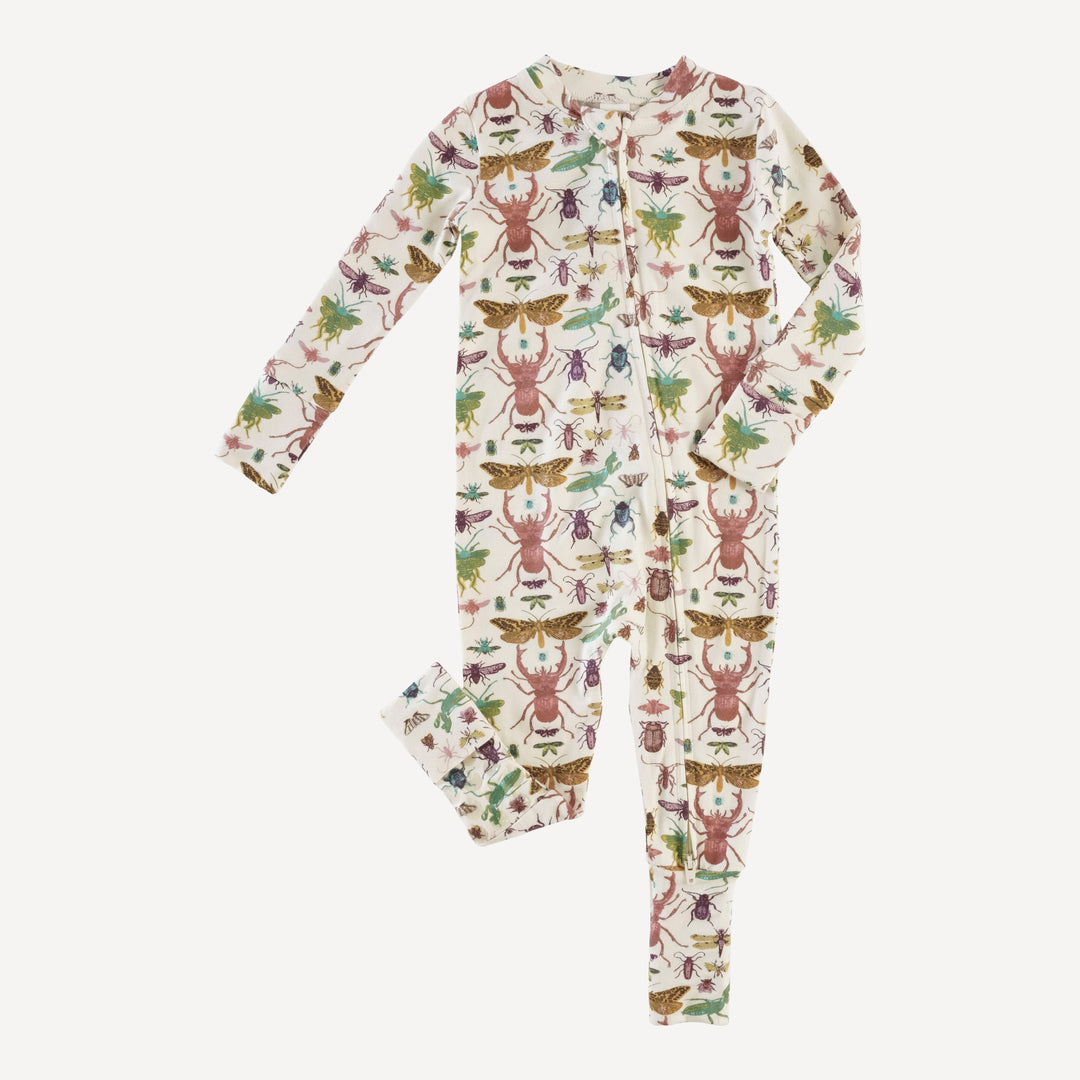 long sleeve convertible zippy pj | insects | modal