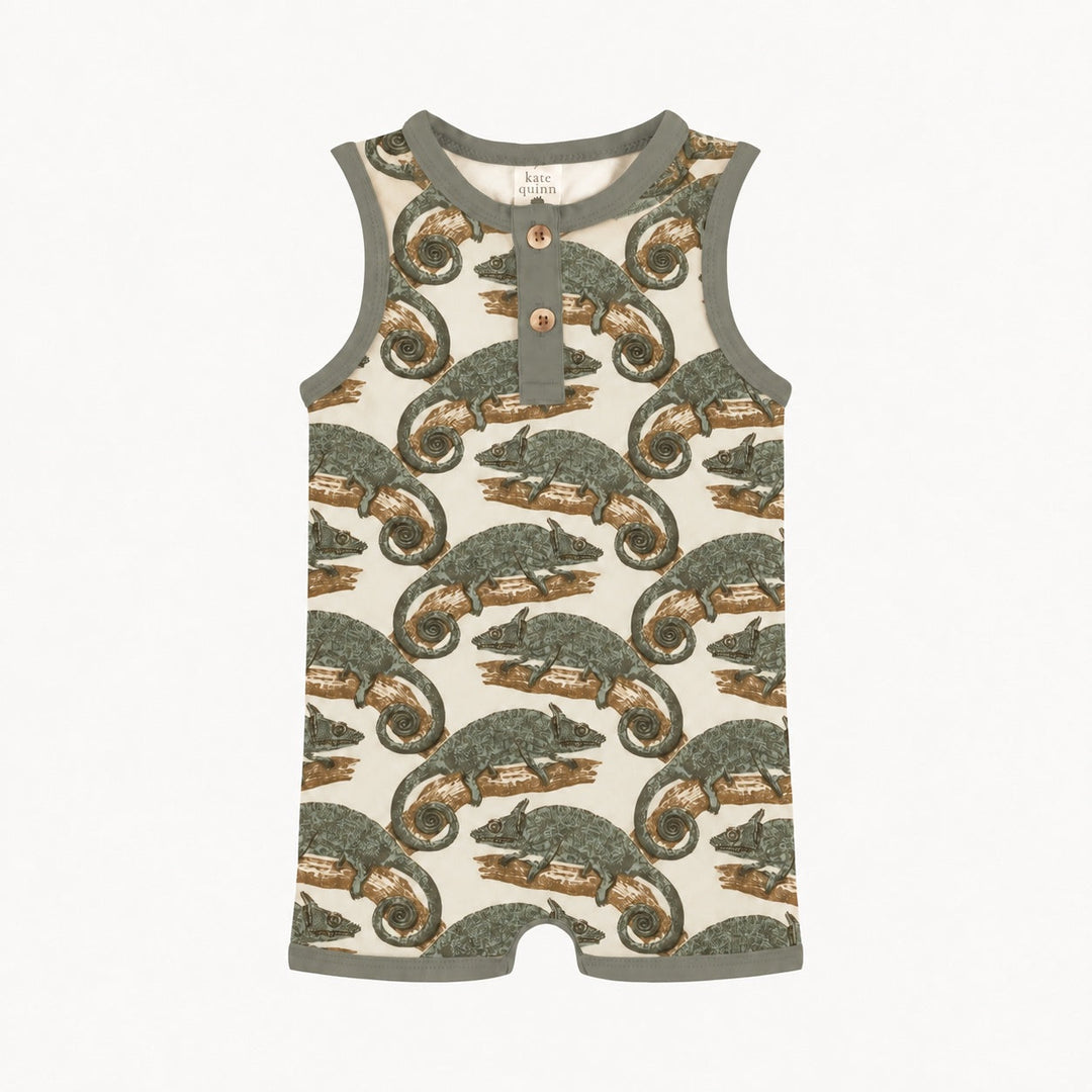 PREORDER henley racerback tank shortie | chameleon | modal
