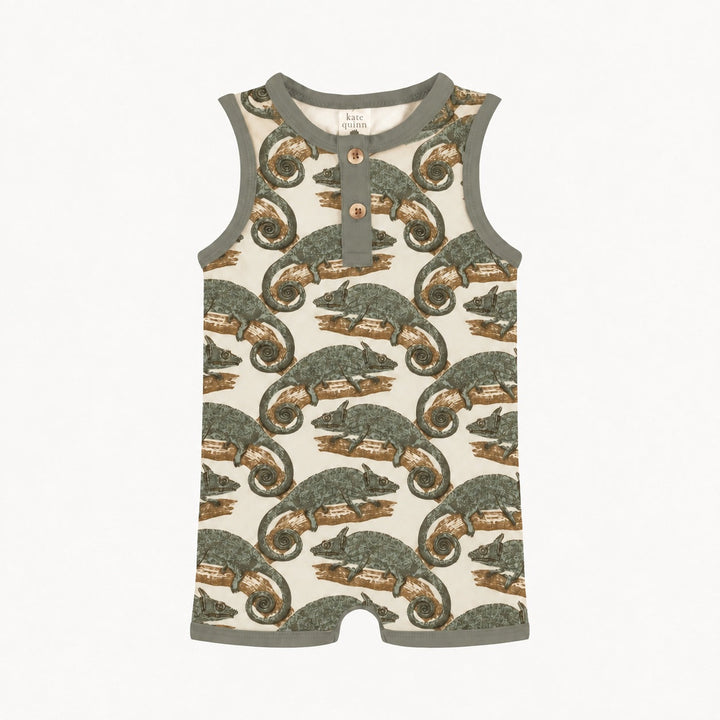 PREORDER henley racerback tank shortie | chameleon | modal