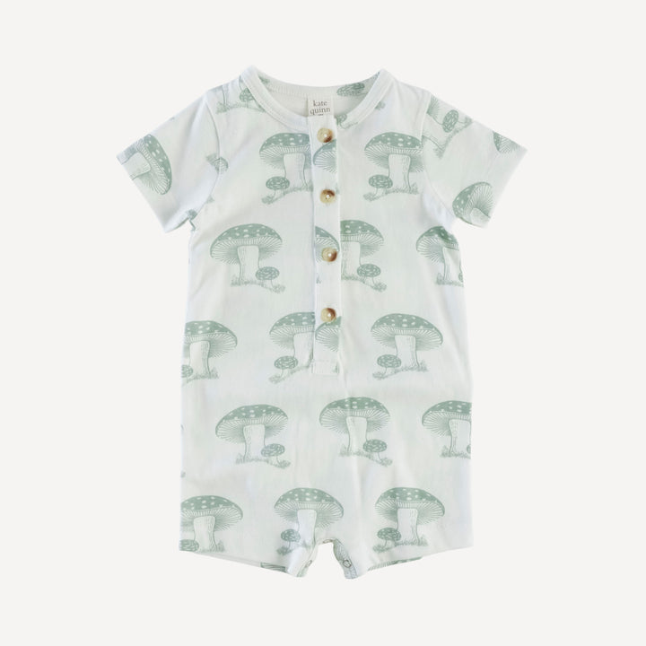 short sleeve union shortie | jadeite toadstool | organic cotton jersey