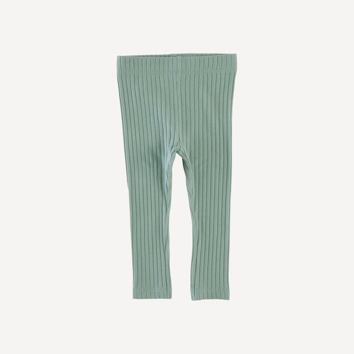 classic skinny legging | jadeite | organic cotton wide rib