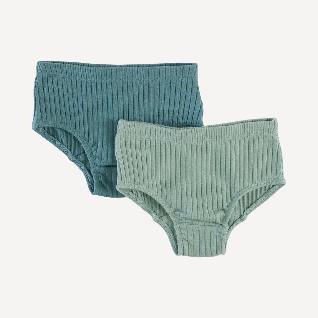 underwear set of two | jadeite | organic cotton wide rib