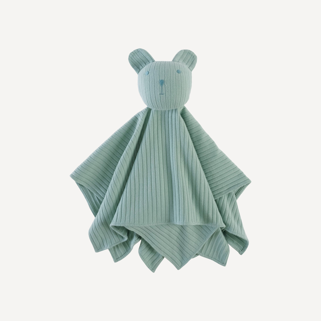 bear mini swaddler | jadeite | organic cotton wide rib