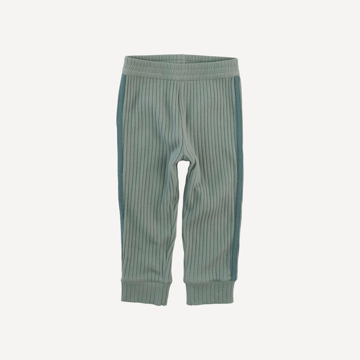 retro stripe track set | jadeite | organic cotton wide rib