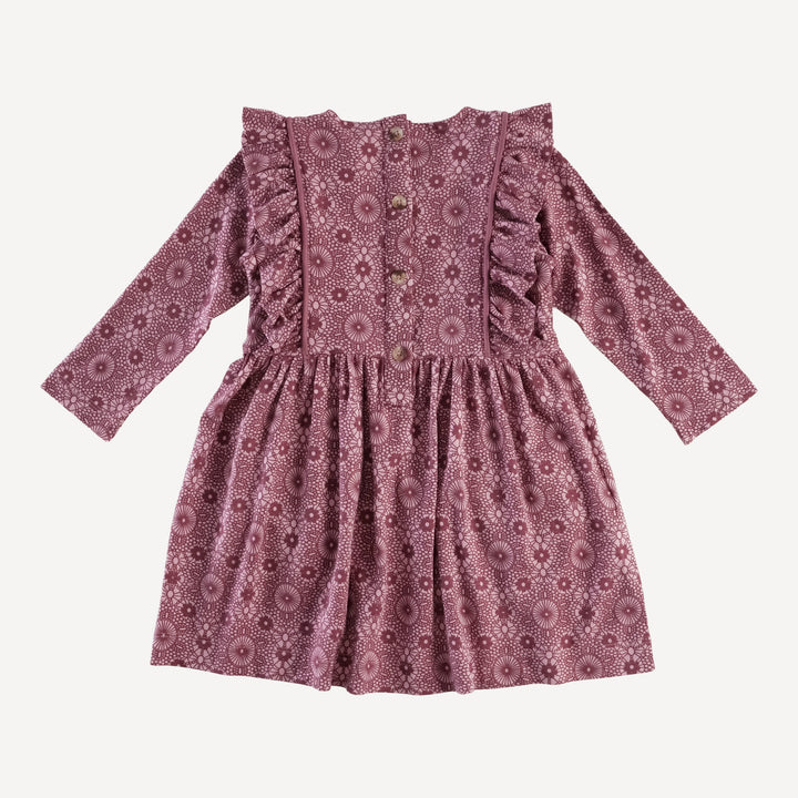 long sleeve piped pinafore pocket dress | kanga lace | bamboo