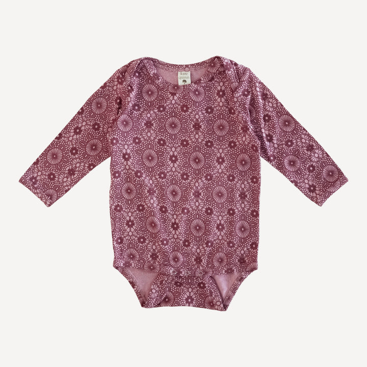 long sleeve lap neck bodysuit | kanga lace | bamboo