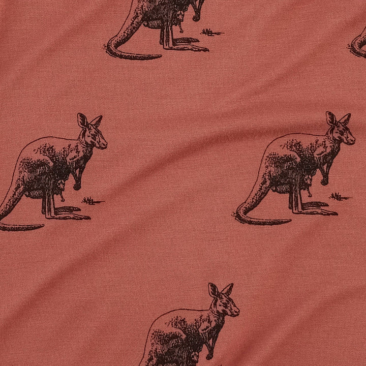short sleeve boxy tee | kangaroo | bamboo