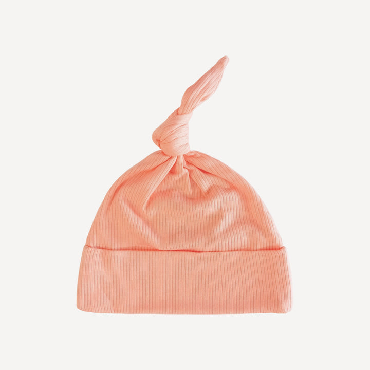 knot hat | peach quartz | modal skinny rib