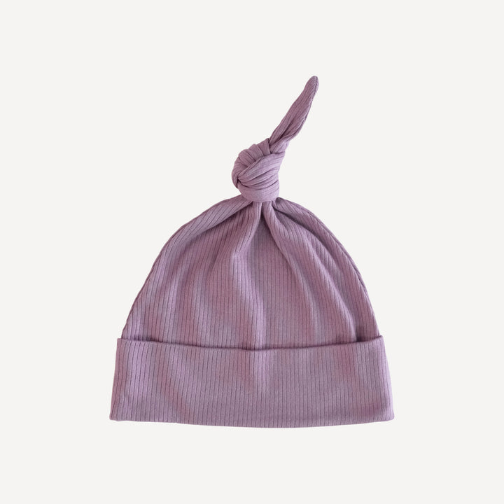 knot hat | plum mauve | modal skinny rib