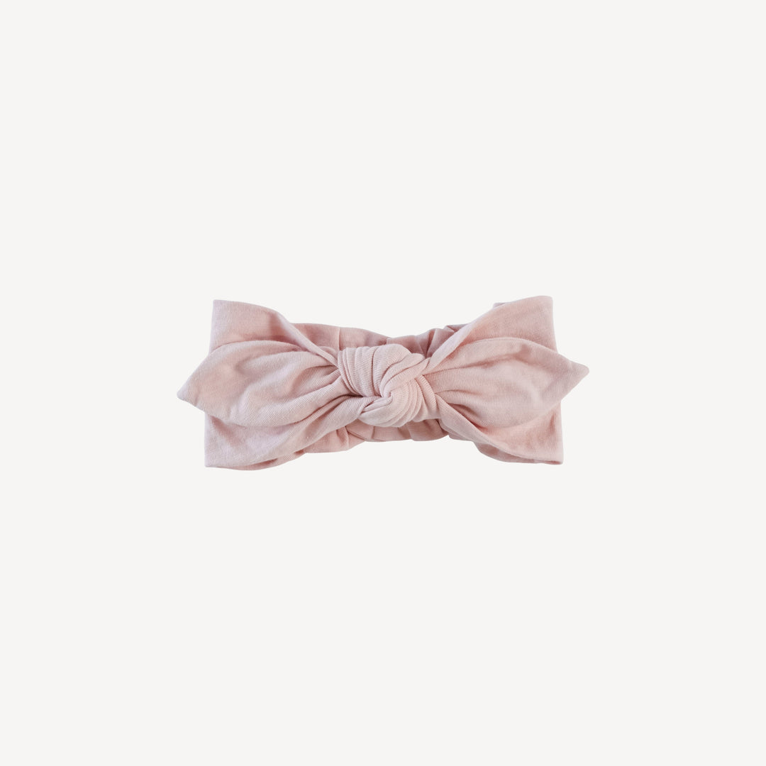 knot top headband | rose smoke | organic cotton slub