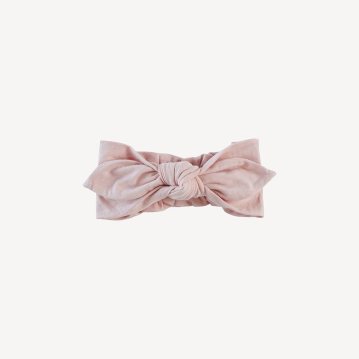 knot top headband | rose smoke | organic cotton slub