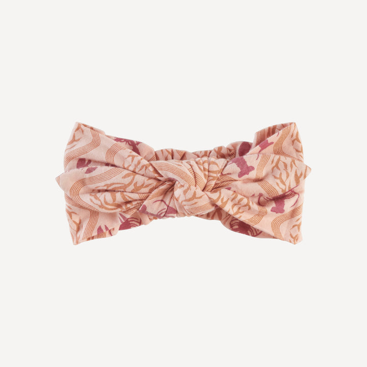 knot top headband | peach lobster baroque | bamboo