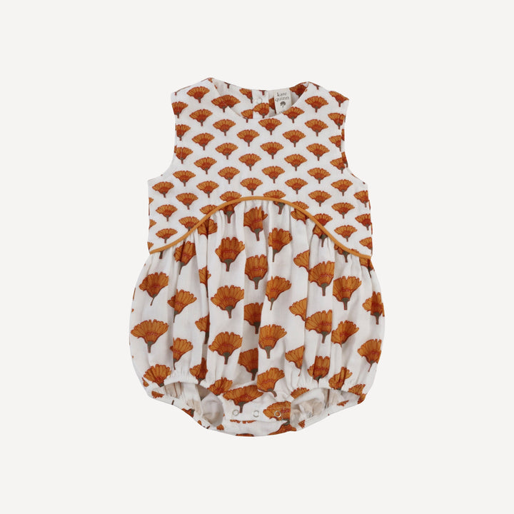 piped gathered bubble | large marigold | organic cotton gauze