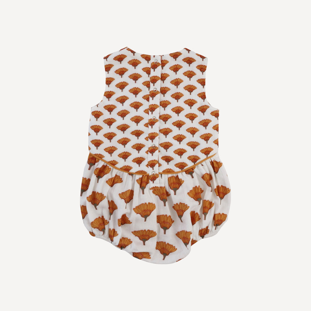 piped gathered bubble | large marigold | organic cotton gauze