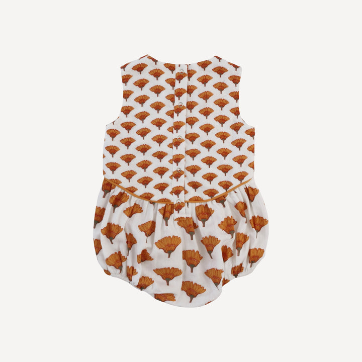 piped gathered bubble | large marigold | organic cotton gauze