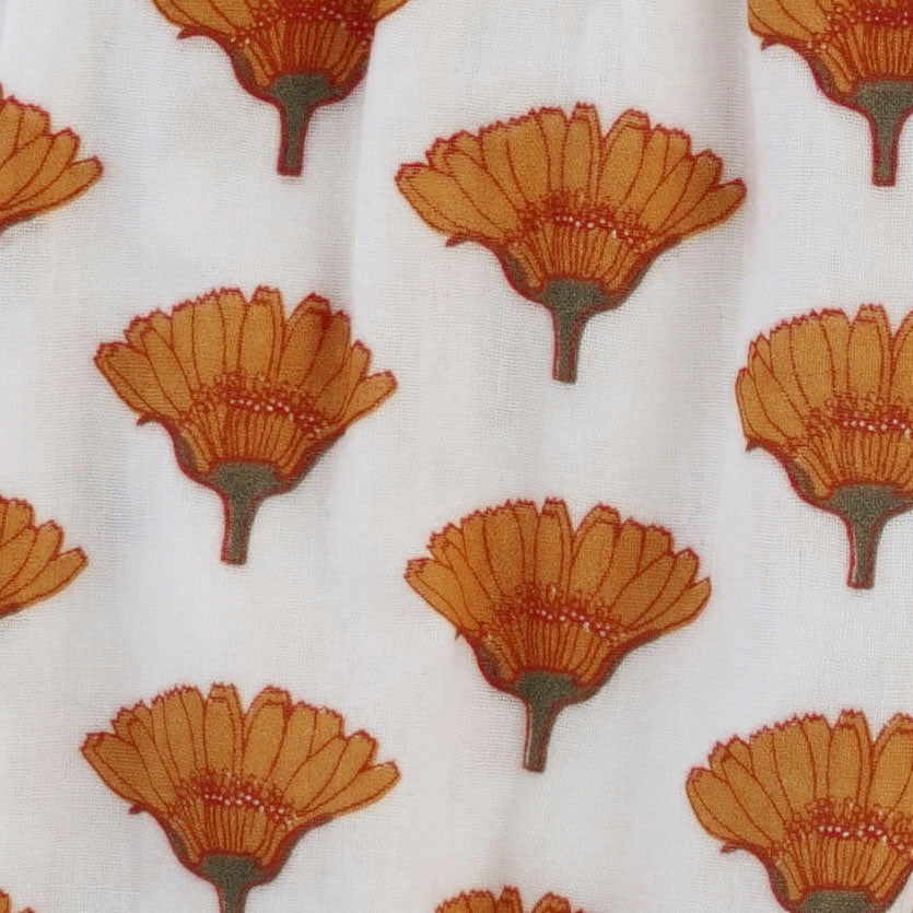 short sleeve button pocket shirt | large marigold | organic cotton gauze