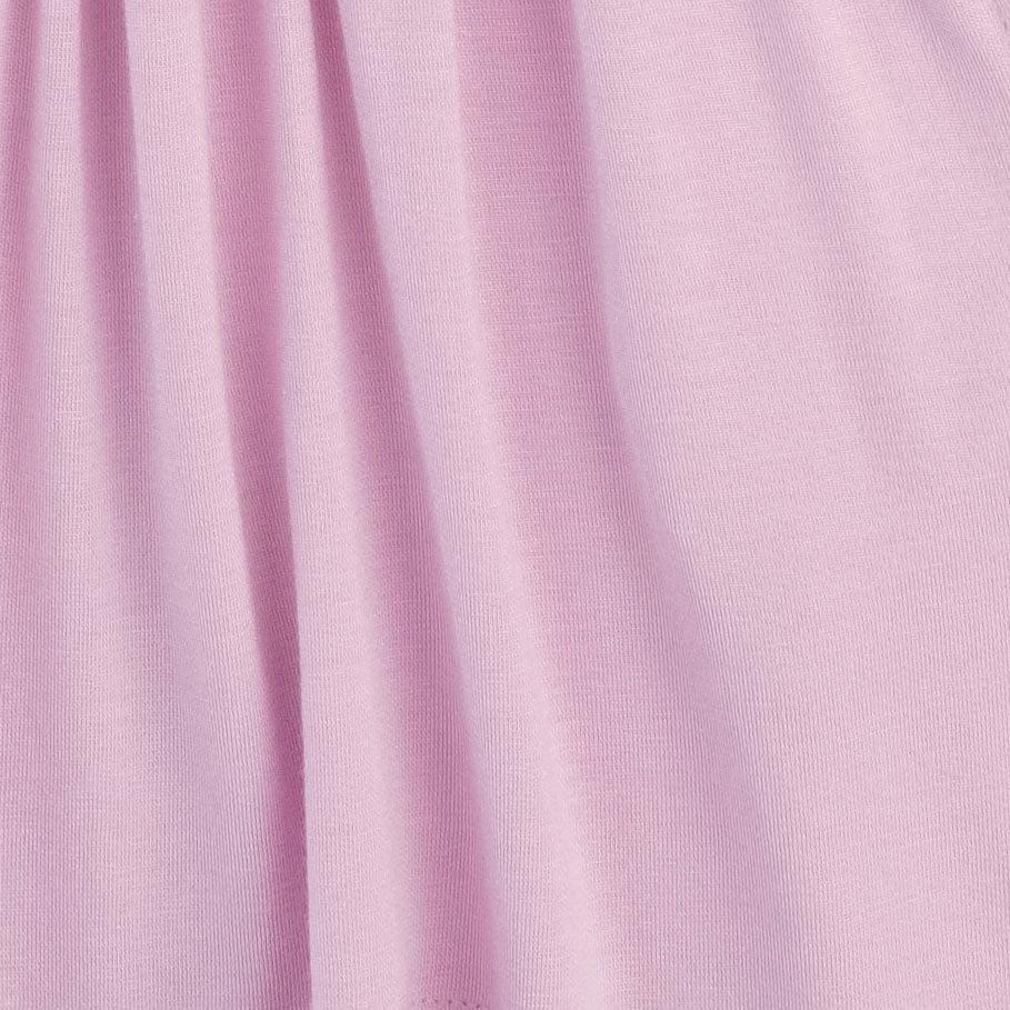 long sleeve lap neck knotted gown | lavender ice | modal