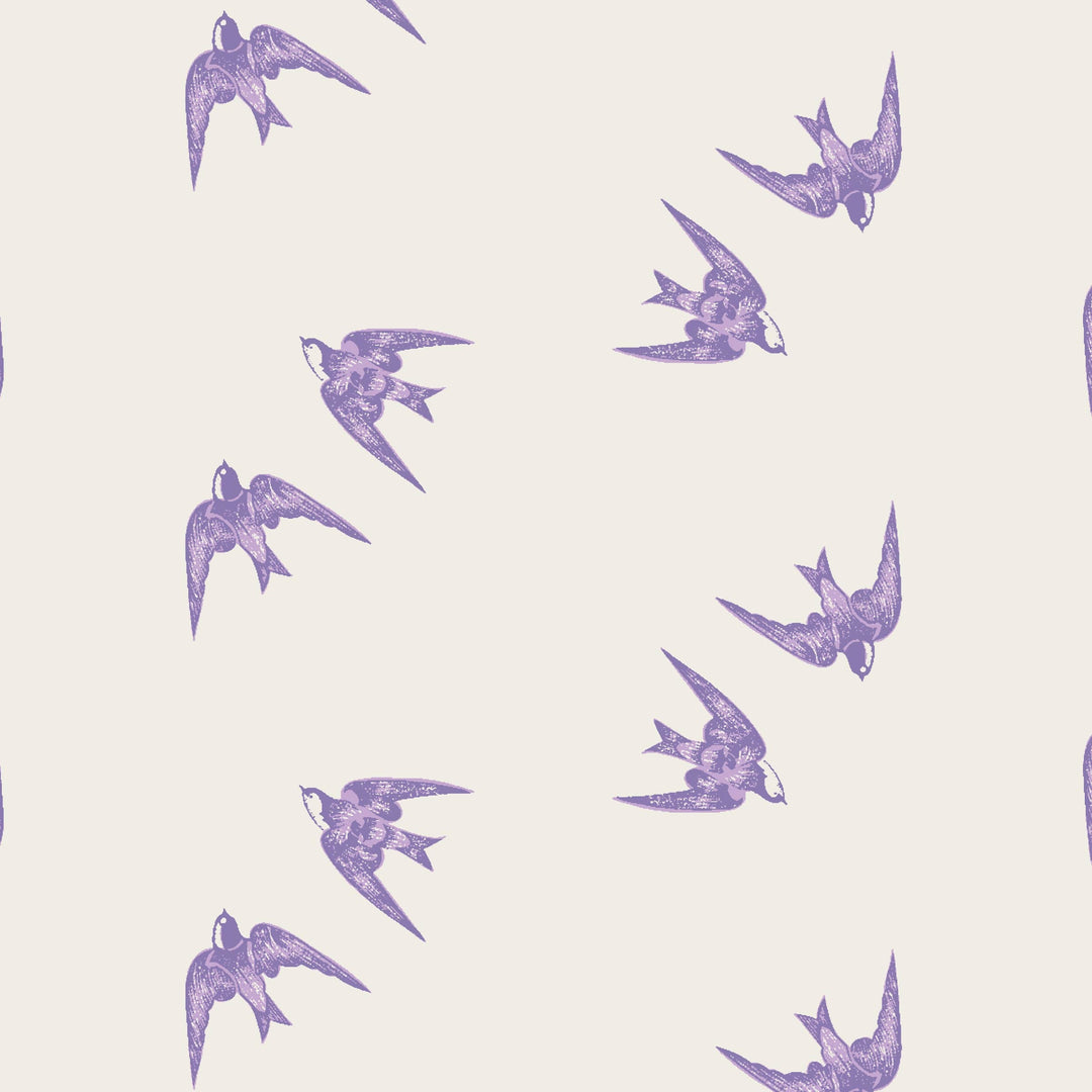 PREORDER short sleeve ruffle leg bodysuit | lavender sparrow | modal