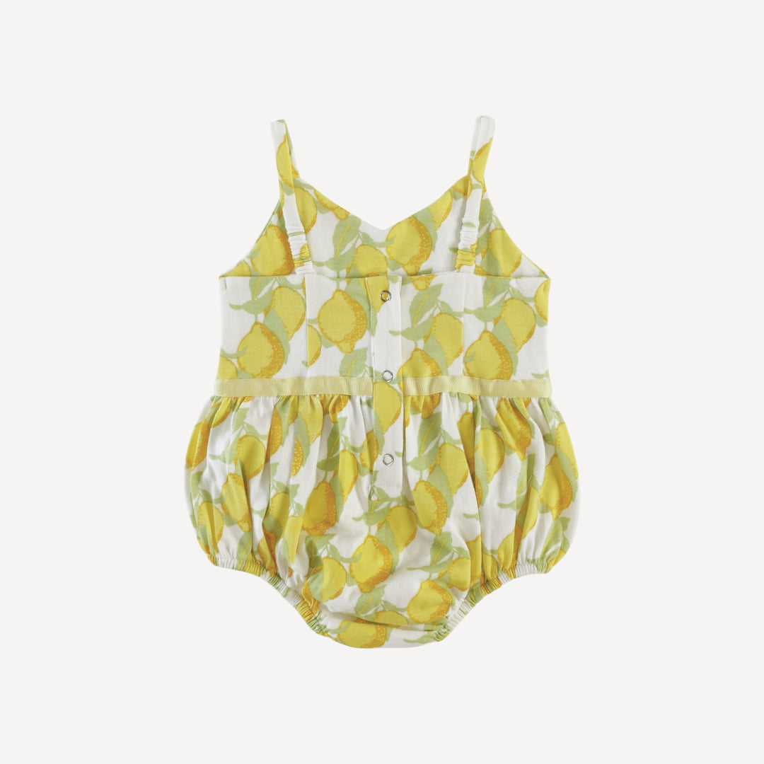 spaghetti bow bubble | lemons | organic cotton jersey