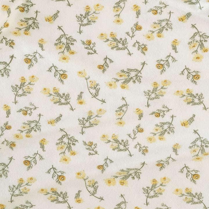 elastic bow headband | lemon tiny chamomile | lenzing modal