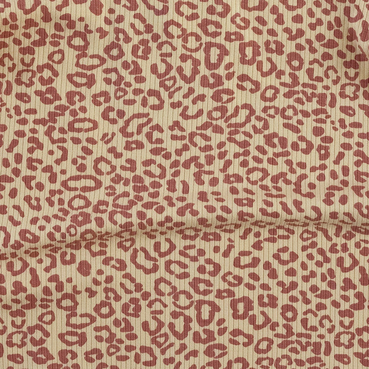 short sleeve ringer tee | leopard print | modal skinny rib