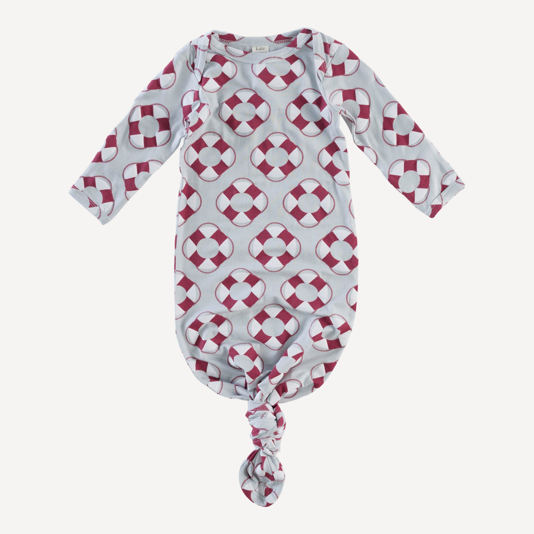 long sleeve lap neck knotted gown | lifesavers | bamboo