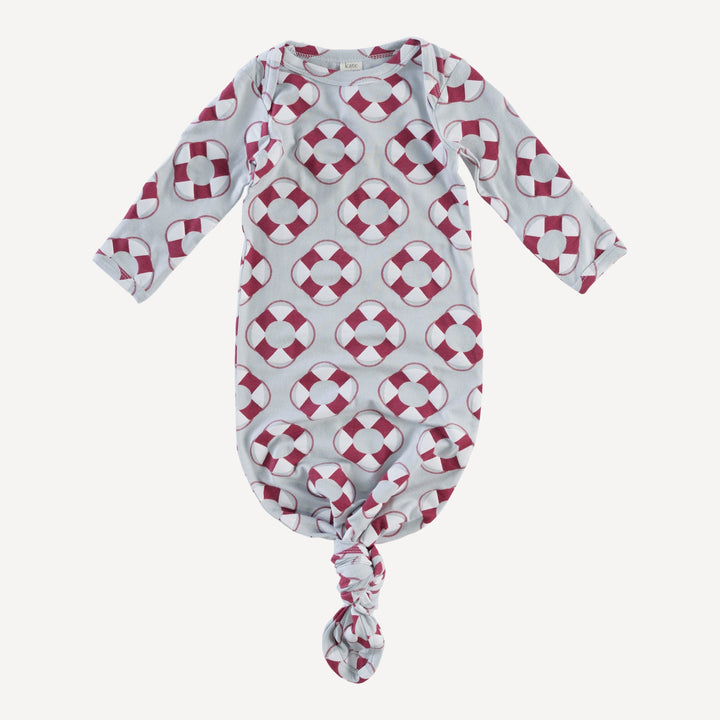 long sleeve lap neck knotted gown | lifesavers | bamboo