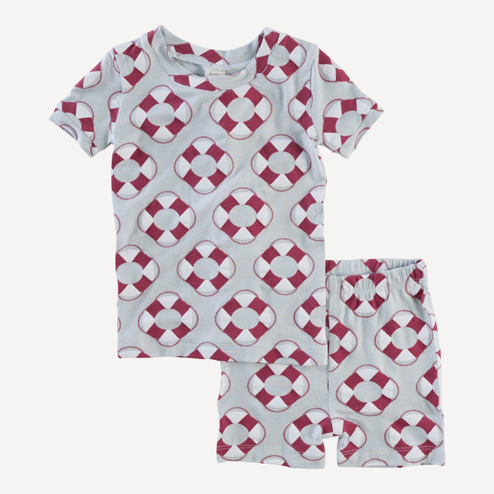 short sleeve crew neck shortie pj set | lifesavers | bamboo