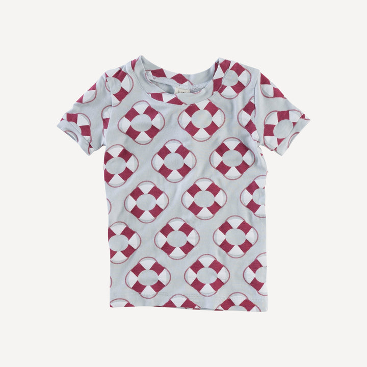 short sleeve crew neck shortie pj set | lifesavers | bamboo