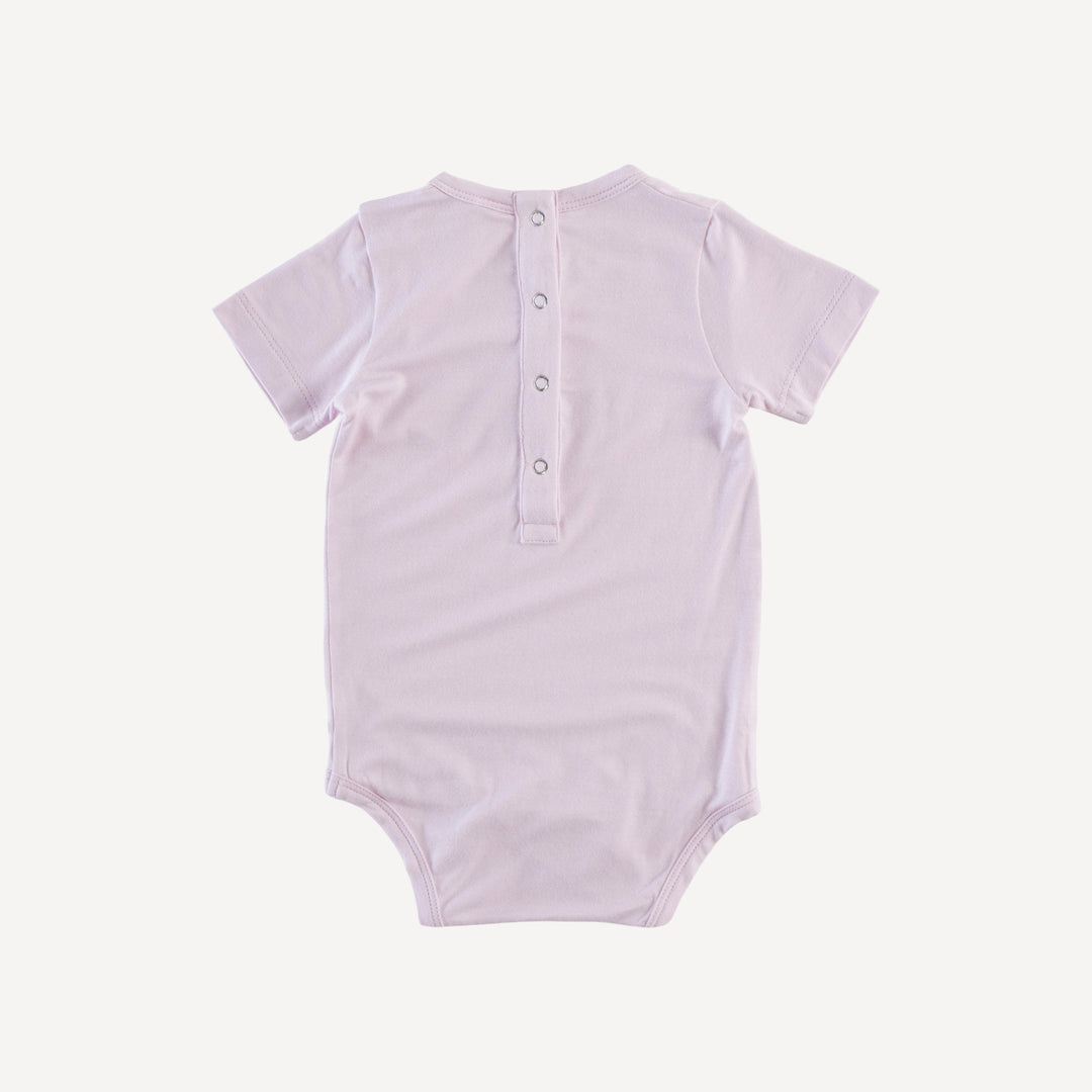 short sleeve eeyore crew neck bodysuit | lilac mist | bamboo