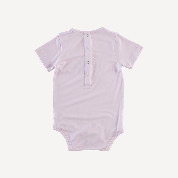 short sleeve eeyore crew neck bodysuit | lilac mist | bamboo