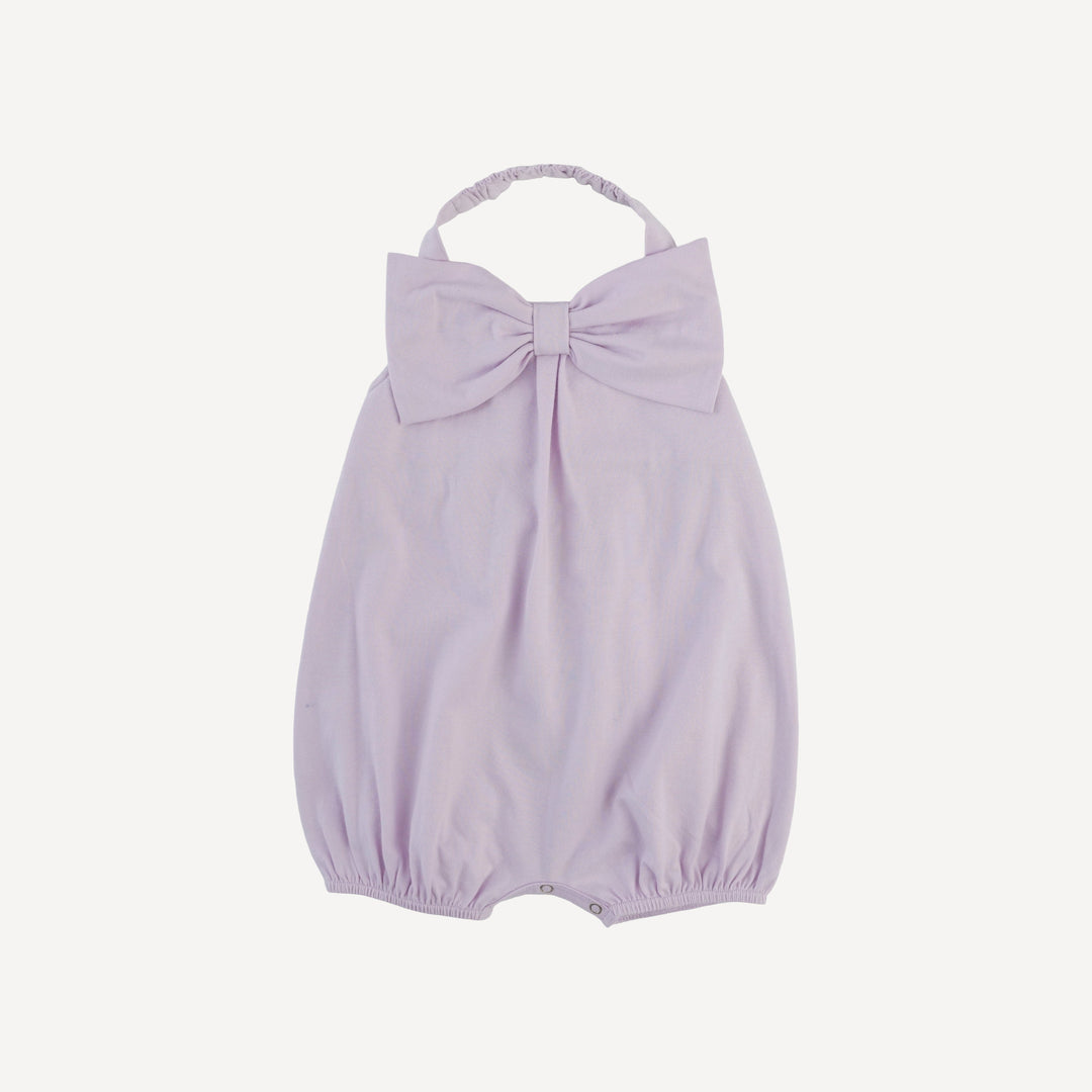 halter bow bubble | lilac petal | organic cotton jersey