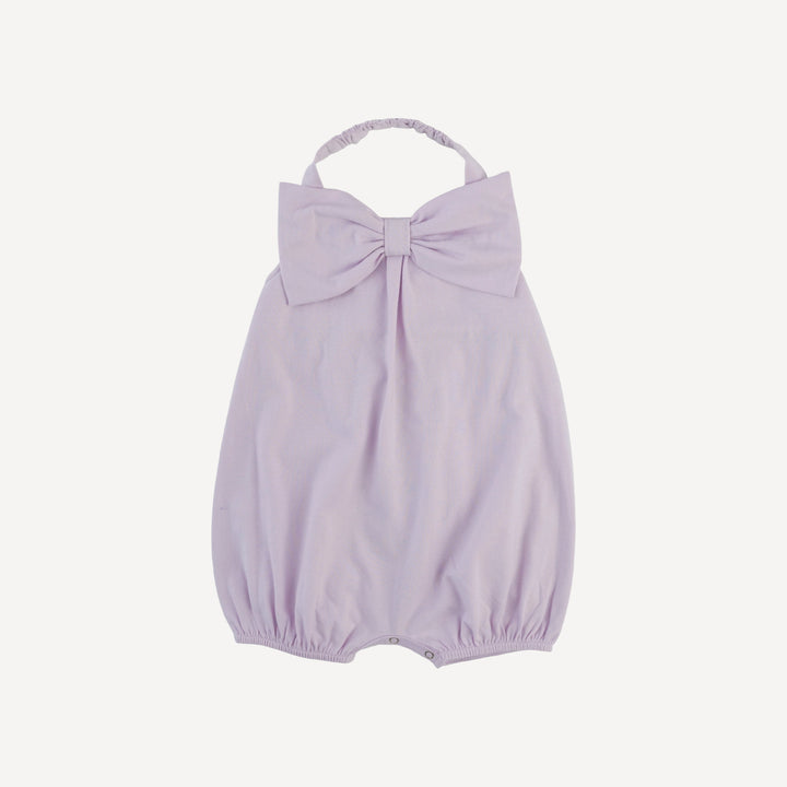 halter bow bubble | lilac petal | organic cotton jersey