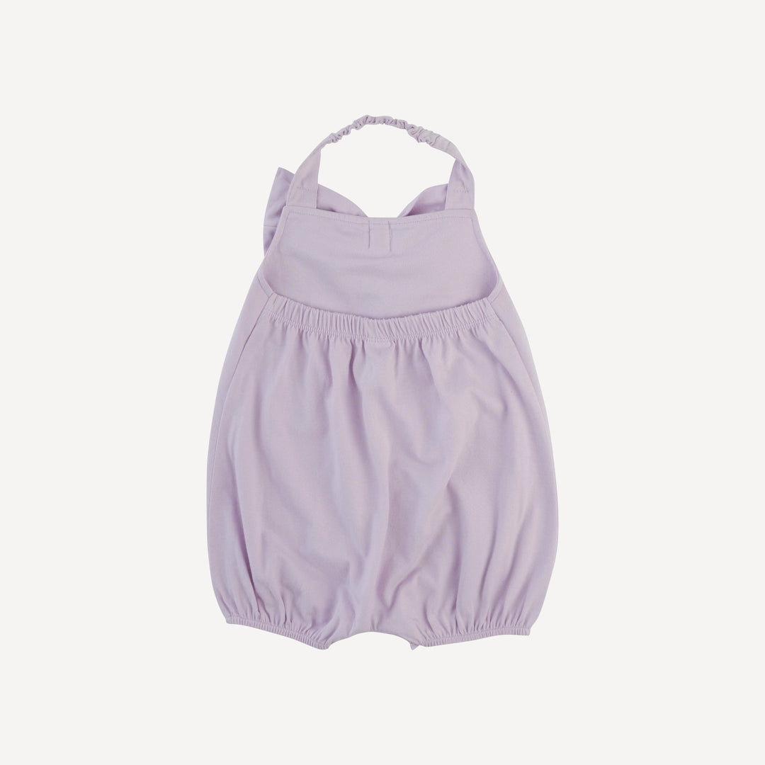 halter bow bubble | lilac petal | organic cotton jersey