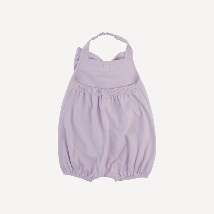 halter bow bubble | lilac petal | organic cotton jersey