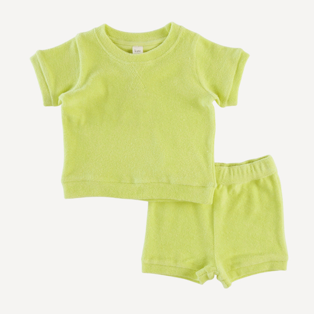 jamie set | lime | organic cotton terry