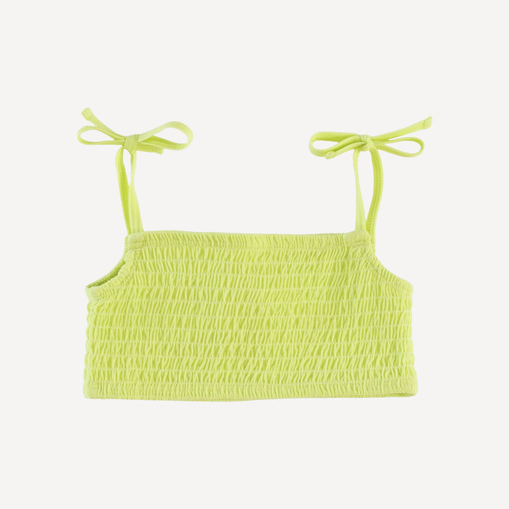 smocked high waist swim set | lime | swim