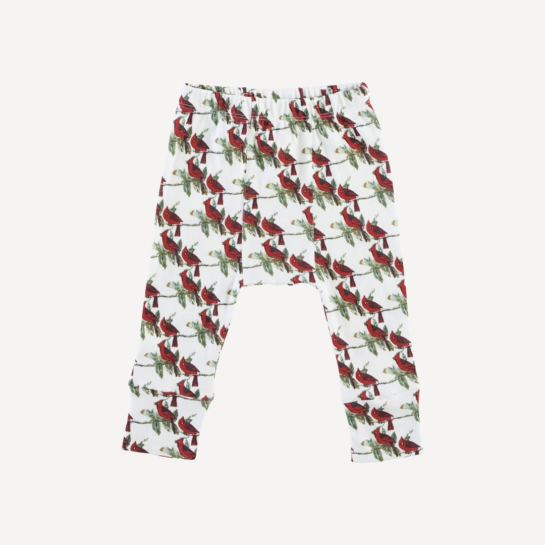 classic panda pant | little cardinal | organic cotton single rib