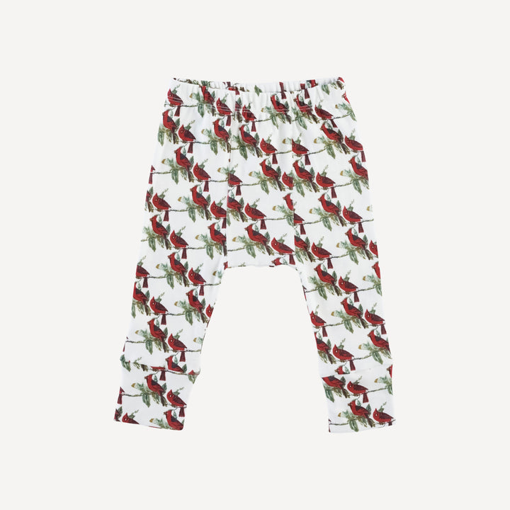 classic panda pant | little cardinal | organic cotton single rib