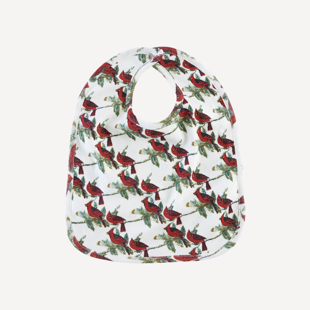 bib | little cardinal | organic cotton single rib