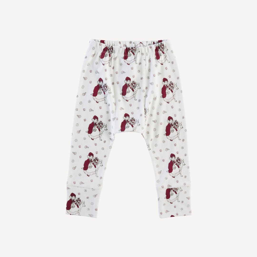 classic panda pant | little red | organic cotton interlock