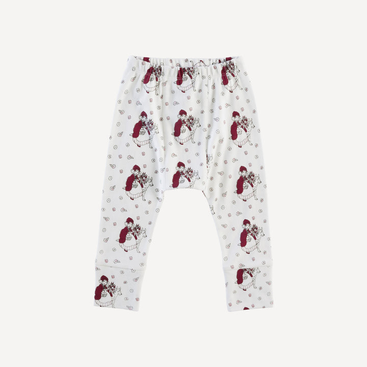 classic panda pant | little red | organic cotton interlock