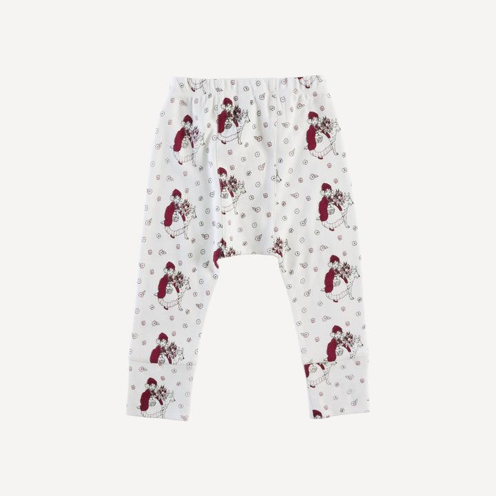 classic panda pant | little red | organic cotton interlock