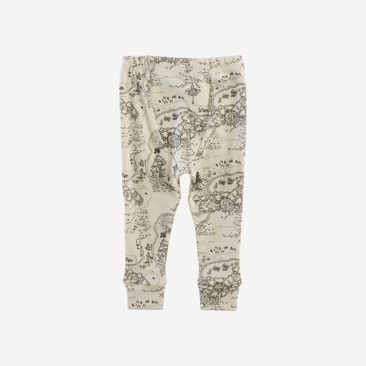 long sleeve crew neck pj set | map | organic cotton interlock