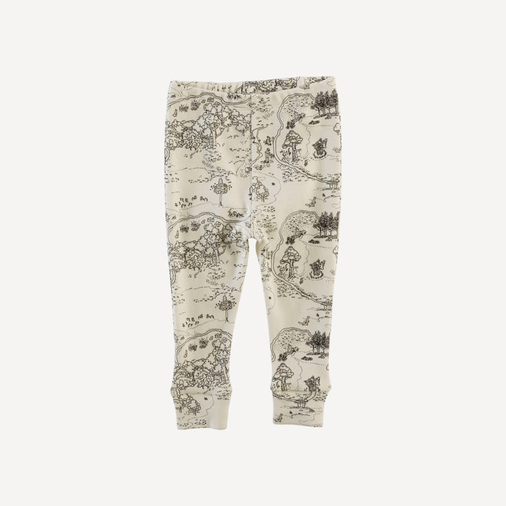 long sleeve crew neck pj set | map | organic cotton interlock