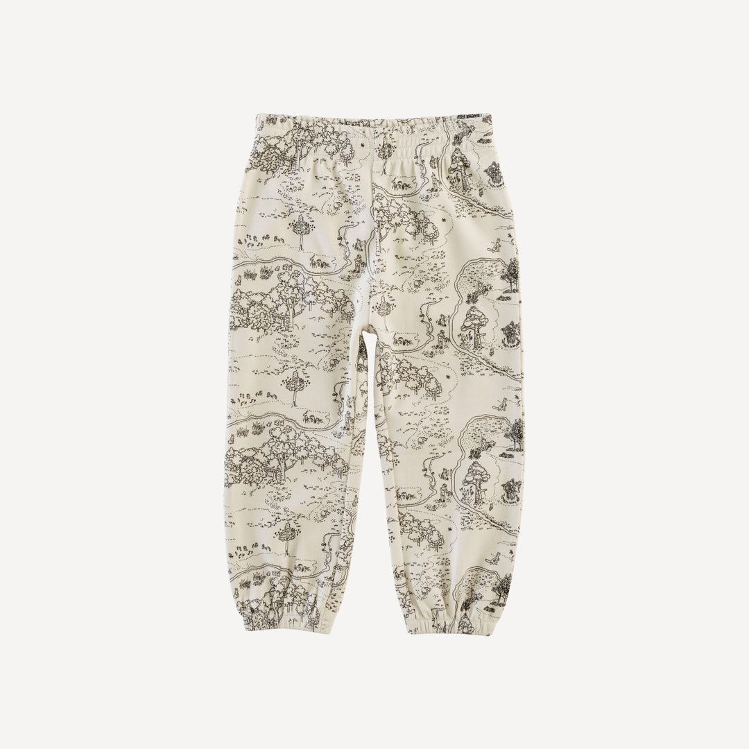 long sleeve relaxed jogger set | map | organic cotton interlock