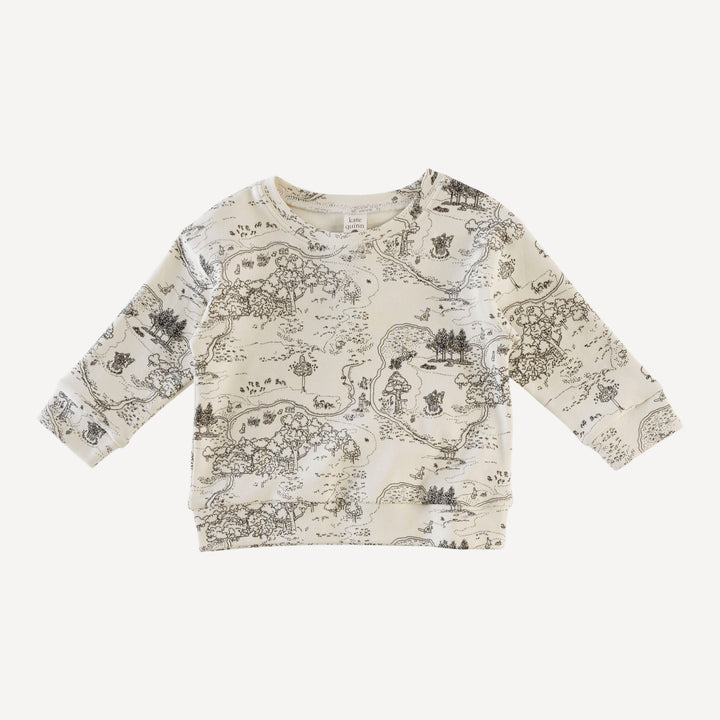 long sleeve relaxed jogger set | map | organic cotton interlock