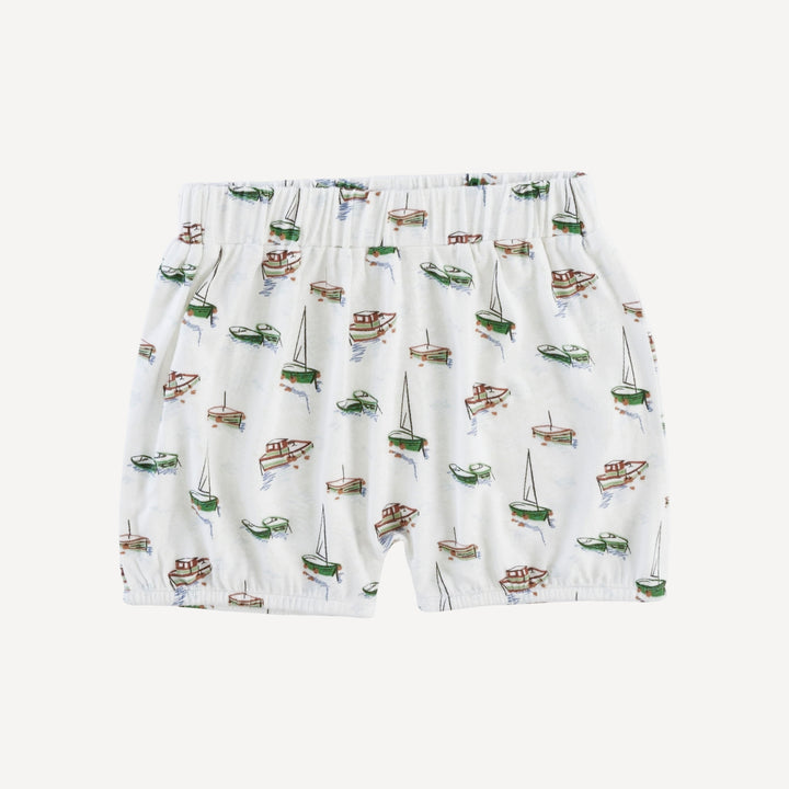 sleeveless pocket tee + bloomer set | mediterranean boats | bamboo