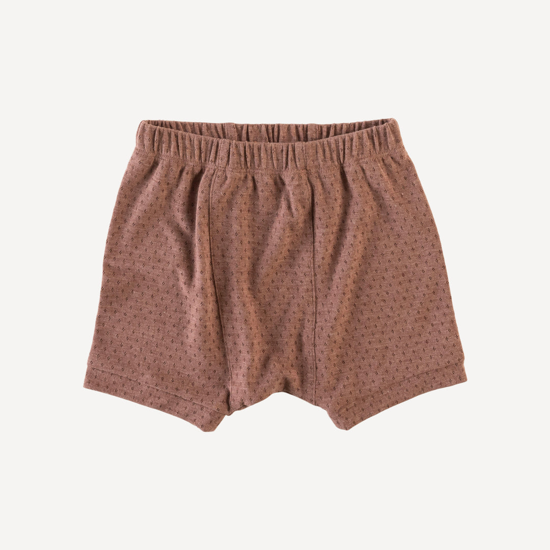 classic panda short | medium bark | pointelle bamboo