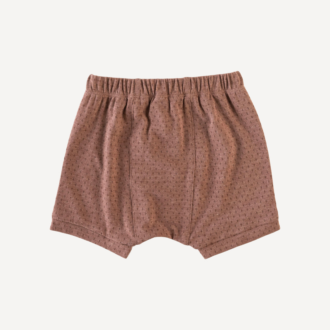 classic panda short | medium bark | pointelle bamboo